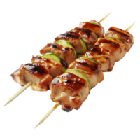 AI generated Yakitori isolated on transparent background png