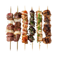 ai generado yakitori aislado en transparente antecedentes png