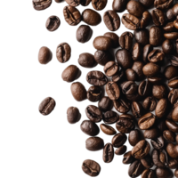 ai generiert Kaffee Bohnen isoliert auf transparent Hintergrund png