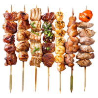 ai gegenereerd yakitori geïsoleerd Aan transparant achtergrond PNG