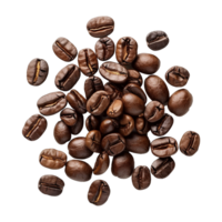 AI generated Coffee beans isolated on transparent background png