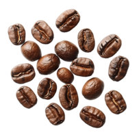 AI generated Coffee beans isolated on transparent background png