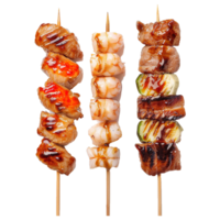 AI generated Yakitori isolated on transparent background png