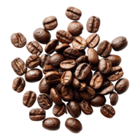 AI generated Coffee beans isolated on transparent background png