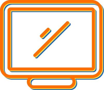 icono de vector de computadora de escritorio