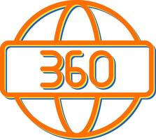 360 Degrees Vector Icon