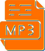 icono de vector de mp3