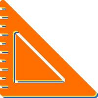 icono de vector de regla triangular