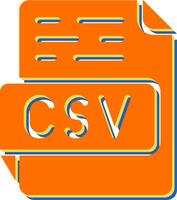 icono de vector csv