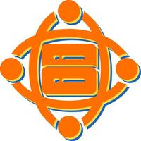 Cluster Server Vector Icon