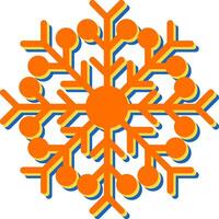 icono de vector de copo de nieve