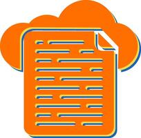 icono de vector de datos de nube