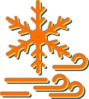 icono de vector de copo de nieve