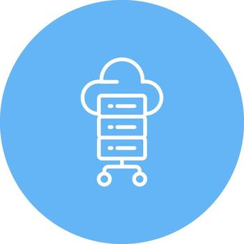 icono de vector de computación en la nube