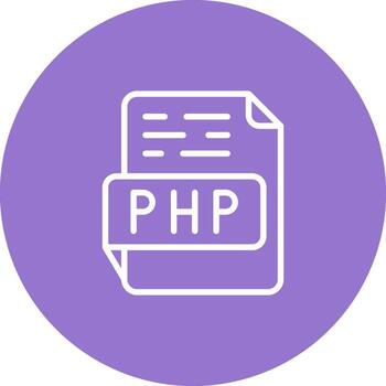 icono de vector de php