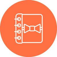 Notebook with Ribbon Vector Icon