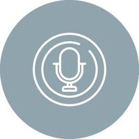 Microphone Circle Vector Icon