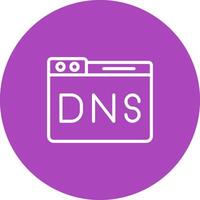 dominio dns administración vector icono