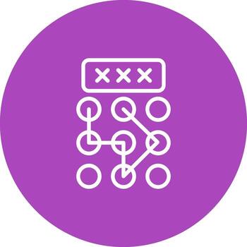 icono de vector de bloqueo de patrón