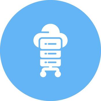 icono de vector de computación en la nube