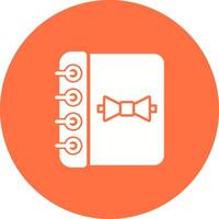 Notebook with Ribbon Vector Icon