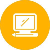 icono de vector de computadora de escritorio