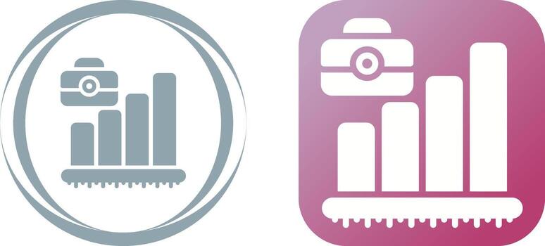 Briefcase with Chart Vector Icon