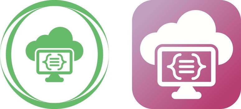 sin servidor informática vector icono