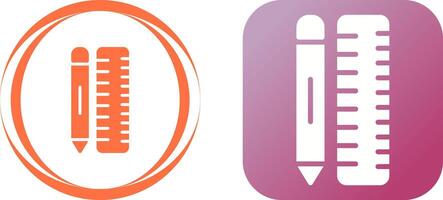 Pencil with Ruler Vector Icon