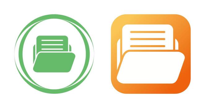 Document with folder Vector Icon