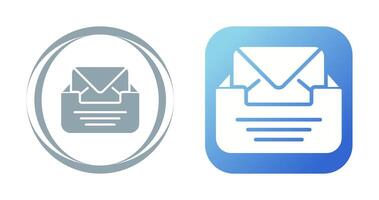 Inbox with envelope Vector Icon