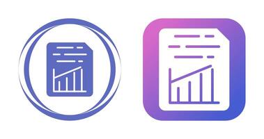 Document Insert Graph Vector Icon