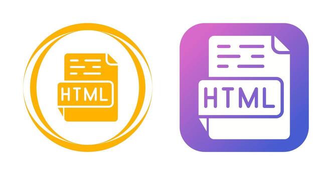 icono de vector html