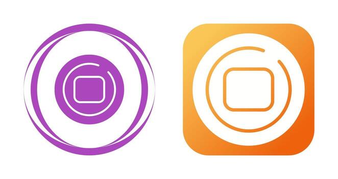 detener circulo vector icono