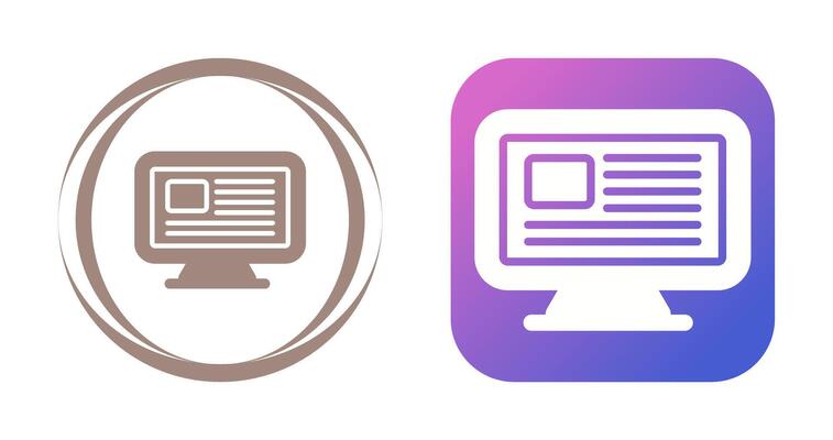 Computer Vector Icon