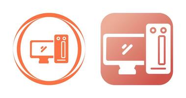 icono de vector de computadora de escritorio