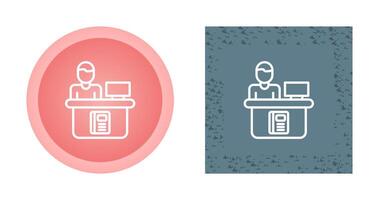 Library Reference Desk Vector Icon