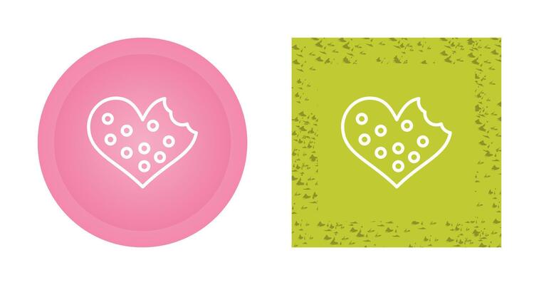 Heart shaped cookies Vector Icon