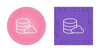 icono de vector de base de datos en la nube
