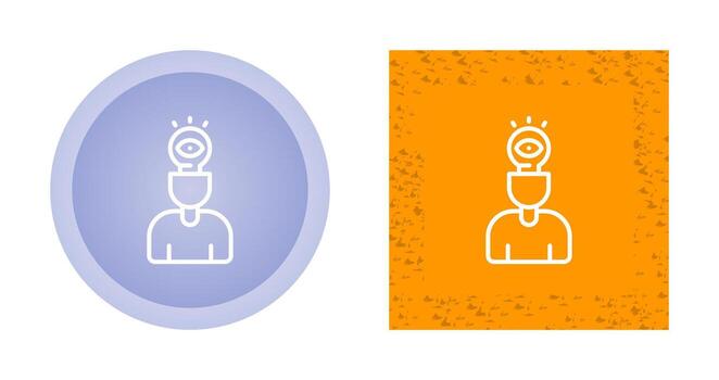 visual pensando vector icono