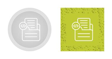 Document Insert Code Vector Icon