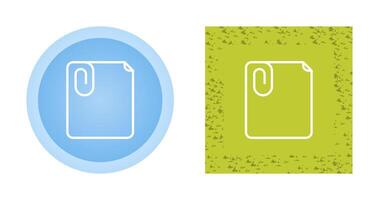 Paperclip with paper Vector Icon