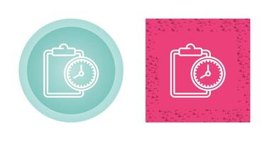 Clipboard with clock Vector Icon