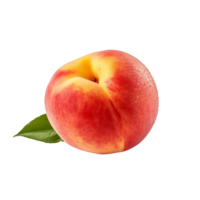 AI generated Fresh peach png isolated on transparent background