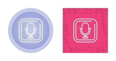 Microphone Square Vector Icon