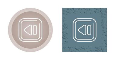 Rewind Square Vector Icon