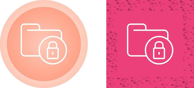 icono de vector de carpeta segura