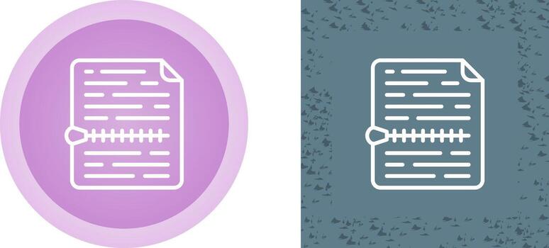 icono de vector de archivo zip