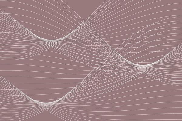 The brown and white background features wavy lines creating a dynamic and textured visual effect. The contrast between the colors adds depth to the composition
