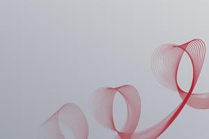 Detailed close-up of a vibrant red ribbon laid on a pristine white background vector